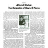 A page from Postwar Pop by Schiffer Publishing, Ltd. features a black-and-white photo of Howard Pierce creating ceramics, with columns detailing his life, style, and influence on American culture.