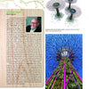 A magazine page for Schiffer Publishing, Ltd.'s "Green Art" shows Andrew Grant’s photo and bio on the left, with three photos of Singapore’s Supertree structures—including top-down and upward views—on the right.