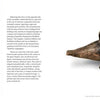 A two-page spread from "Birds in the Barnes Foundation" by Schiffer Publishing, Ltd. shows an ancient East Asian painting with figures and a tiger on the left, and a decorated bird-shaped vessel from the renowned collection on the right.