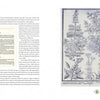 In The Graphic Vegetable by Schiffer Publishing, Ltd., a two-page spread pairs text and a highlighted essay on the left with vintage-style botanical illustrations of herbs—complete with scientific and common names—on the right.