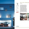 Auto-tecture by Schiffer Publishing, Ltd. features a modern white multi-story house with a luxury car garage at dusk; the right page highlights innovative garage design, sleek architecture, and car-themed decor in the adjacent living room.