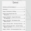 The table of contents for UFO Conspiracy by Schiffer Publishing, Ltd. lists chapters on introductions, historical periods, Korean War UFO sightings, Kennedy-Johnson era conspiracies, and the golden age of UFOs, with page numbers.