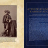 A two-page spread from "Fighting for Uncle Sam" by Schiffer Publishing, Ltd.: left page features a sepia photo of a man in hat and boots; right page, on African American military history, is titled "Acknowledgments & Abbreviations" with text and names.