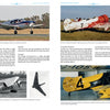 A magazine spread from Schiffer Publishing, Ltd. features their Classic Light Aircraft: a red-and-white plane on grass, a red-and-white biplane indoors, a small white light aircraft, and a classic yellow biplane.