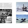 A book spread from "US Army Twin Beeches" by Schiffer Publishing, Ltd. shows a black-and-white airplane cockpit photo on the left and two color photos of US Army reconnaissance Beech aircraft on the right, surrounded by descriptive text.