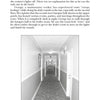 A black and white photo from "Florida's Haunted Hospitality" by Schiffer Publishing, Ltd. shows a long, empty hotel hallway with closed doors and ceiling lights. Caption: Second floor hallway.