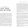 Two pages of "Interview with the Boogeyman" by Schiffer Publishing, Ltd. reveal an introduction blending scary biography and horror folklore, as the author recounts a chilling encounter in a dark forest, creating a suspenseful atmosphere.