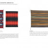 “The Art Is the Cloth” by Schiffer Publishing, Ltd. displays two vibrant southwestern-style textiles side by side—one with geometric designs, the other with earth-toned stripes—celebrating a rich weaving tradition against a white background.