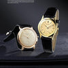 Two elegant vintage Patek Philippe watches from Schiffer Publishing, Ltd.—one rose gold with a white dial, the other yellow gold with a gold face and black Roman numerals—displayed on dark leather; perfect for collectors.