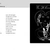 Two pages from Schiffer Publishing, Ltd.'s White Witch Tarot book: page 22 with the poem "Reciprocity" under the title "The Lovers," and page 23 with a detailed black-and-white Major Arcana-style illustration.