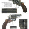 A Webley Solid Frame Revolver is displayed from various angles, showcasing its barrel, wooden grip, cylinder, and engraved markings. Serial number 92148 is highlighted in close-ups. From Schiffer Publishing, Ltd.—a must for antique firearms enthusiasts and collectors.