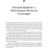A page from "Bad Blood" by Schiffer Publishing, Ltd. describes Orazio Gentileschi at a 1599 art exhibition, witnessing the rivalries of the art world. The title is “Giovanni Baglione v. Michelangelo Merisi da Caravaggio” and page 63 is noted at the bottom.