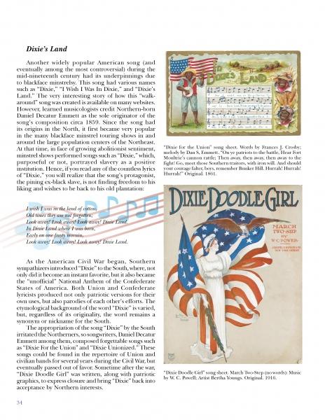 A page from "America's Patriotic Holidays" by Schiffer Publishing, Ltd. showcasing patriotic icons from American history.