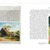 An open spread from "Cape Cod and the Islands" by Schiffer Publishing, Ltd. shows text about the Cape Cod Baseball League, images of a yellow house, a barn painting, Cape Cod oil art, and a youth baseball game photo.