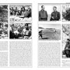 Two pages from "The 7th Waffen-SS Volunteer Gebirgs (Mountain) Division Prinz Eugen" by Schiffer Publishing, Ltd., feature black-and-white photos of soldiers outdoors, with text columns and captions detailing wartime scenes.