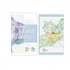 Two nature-themed book covers for Tarot Leaves by Schiffer Publishing, Ltd. Both feature watercolor leaves—one includes a partial face with Tarot cards, the other shows a close-up of a dew-covered leaf.