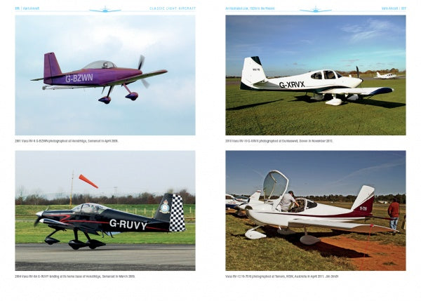A collage features Classic Light Aircraft by Schiffer Publishing, Ltd., displaying a range of airplane types from sleek light planes to renowned manufacturer models.