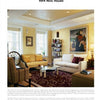 A well-lit 1914 row house living room with elegant decor offers inspiration for historic home renovation, as featured in "Today's Historic Interiors" by Schiffer Publishing, Ltd.