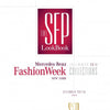 Cover of The SFP LookBook: Mercedes-Benz Fashion Week Fall/Winter 2014 Collections by Schiffer Publishing, Ltd., edited by Alexander Potter, featuring logos, event details, and key fashion trend highlights on a crisp white background.