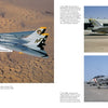 An F-14 Tomcat soars over the desert on the left page, while the right shows two F-14s with folded wings and another on the runway. Blue text says "VF-2 Bounty Hunters—true Legends of Warfare." Published by Schiffer Publishing, Ltd.