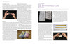 A magazine spread from Schiffer Publishing, Ltd.'s Heritage Crochet in a New Light showcases broomstick lace with photos of hand methods, finished lace and slippers, plus close-ups of techniques using yarn, needles, and a crochet hook. Heading: BROOMSTICK LACE.