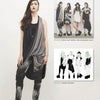 A woman models a modern black and gray outfit with patterned pants. On the right, Emerging Fashion Designers 5 by Schiffer Publishing, Ltd. showcases photos, sketches, and materials used by new fashion talents.