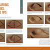 Carving Marine Mammals with Power by Schiffer Publishing, Ltd. features close-up woodcarving images and step-by-step instructions, tips, and hints in columns on a tan background under the “Project Carving Suggestions, Hints, and Tips” heading.