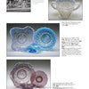 A catalog page from Schiffer Publishing, Ltd. showcases Fenton Art Glass: four opalescent pieces from 1907–1909 in pale blue and pink, including bowls and a sugar dish, with descriptions, prices, and a black-and-white photo.