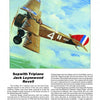 An illustration from "Box Top Air Power" by Schiffer Publishing, Ltd. shows a brown Sopwith Triplane marked 4 N5377 with British roundels and a red, white, and blue tail soaring through clouds, with text about the aircraft below.