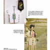 Page features three images—a white embroidered tunic, a postcard of a girl in similar attire, and a close-up of the tunic—all showcasing traditional Mexican clothing from "Mexican Popular Art" by Schiffer Publishing, Ltd.