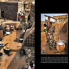 An overhead view from "Villages of West Africa" by Schiffer Publishing, Ltd. reveals vernacular village life—people cook, do daily tasks, and women carry water amid large bowls and geometric wall patterns that highlight tribal artistry.
