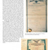 A magazine page from "Marble Mania" by Schiffer Publishing, Ltd. displays info on machine-made marbles, with photos of a West Virginia certificate, stock certificate, and check—captions showcase Akro Agate memorabilia and marble collecting.
