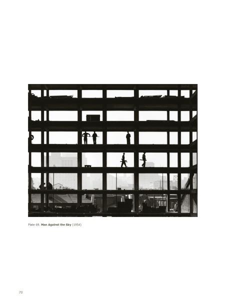 Experience Baltimore’s skyline through “Bodine’s City” by Schiffer Publishing, Ltd.—a black and white photo capturing construction workers silhouetted on a steel-framed building, echoing Aubrey Bodine’s iconic photography style.