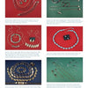 A catalog page showcases six photos of jewelry sets featured in "Identifying Sarah Coventry Jewelry, 1949-2009" by Schiffer Publishing, Ltd., with descriptive text beneath each—a treat for vintage jewelry enthusiasts.