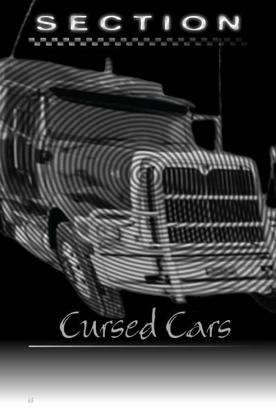 A distorted black-and-white truck image with concentric circles evokes eerie highways. "SECTION" appears at the top, while "Haunted Highways and Ghostly Travelers" by Schiffer Publishing, Ltd. is written in a stylized font at the bottom.