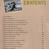 The table of contents for "The US M3/M3A1 Submachine Gun" by Schiffer Publishing, Ltd. features a sepia WWII photo of a soldier with an M3 Grease Gun and lists chapters on its history, development, and use, with page numbers for each.
