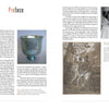 Intersection" by Schiffer Publishing, Ltd.: A book spread featuring text, a silver bowl image on the left page, and on the right—a photo of a woman in a hat above an illustration of angelic figures—celebrating art and creativity.
