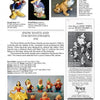 A catalog page for "The World of Wade" by Schiffer Publishing, Ltd. features vintage Walt Disney and Wade figurines—Donald Duck, a bulldog, Snow White, and the Seven Dwarfs—with prices, descriptions, and a black-and-white ad for this collector’s guide.