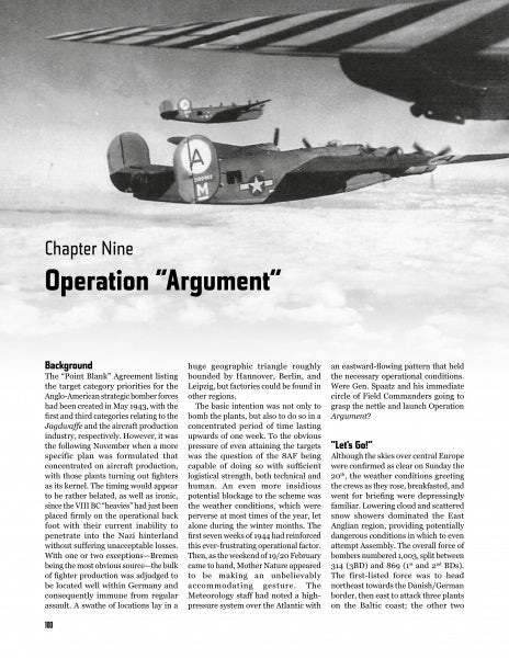 A World War II-era photo of American B-17 bombers flying in formation with visible insignia and snowy ground below. The page is from Second in Line: Second to None by Schiffer Publishing, Ltd., with accompanying text.