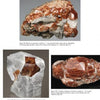 Three images from "Collector's Guide to the Garnet Group" by Schiffer Publishing, Ltd. showcase garnets: red-brown grossular in white matrix, a sharp brown crystal in calcite, and inter-grown brownish crystals in matrix—ideal for collectors.