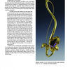 “Form & Function” from Schiffer Publishing, Ltd. features a gold abstract brooch with a curved shape and purple gemstone centerpiece, displayed on white with descriptive text about the artist and modernist jewelry.