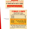 Two vintage bingo pinball instruction cards featured in "The Bingo Pinball War" by Schiffer Publishing, Ltd.—the top card covers lighting points 19-22, while the bottom explains 5-ball scoring, representing classic American entertainment.