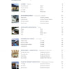 The "Modern Masters" table of contents by Schiffer Publishing, Ltd. lists innovative architecture studios and project locations, featuring building thumbnails, project titles, locations, and page numbers on a clean white background.