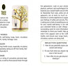 An illustrated figure swings from a tree adorned with icons—heart, sun, book, roots—inviting you to explore tree symbolism for wellness, shadow work, and Lenormand cartomancy in Shadowland Lenormand by Schiffer Publishing, Ltd.