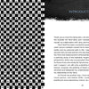 The introduction page of Outsider Art Tarot by Schiffer Publishing, Ltd. shows a black-and-white grid with alternating A and upside-down A letters on the left, and "INTRODUCTION" with a block of text on the right, evoking outsider art tarot style.
