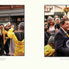 Two photos show a group outside Secret Stash. On the left, they pose for a selfie; on the right, a man holds a Guinness World Records certificate—echoing scenes from Schiffer Publishing, Ltd.'s Kevin Smith biography.