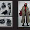 On the left are black-and-white alien concept sketches labeled “Alien exploration for RIVALS.” On the right, a full-body colored costume design is shown from the Schiffer Publishing, Ltd. art book.