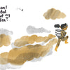 Illustration shows a person with a striped backpack soaring through golden clouds. The handwritten text, “Why am I excited about My Idea?” adds whimsical inspiration to Schiffer Publishing, Ltd.'s creativity guide.