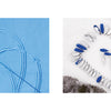 Left: Curving tracks loop on blue snow. Right: "Art from Above" by Schiffer Publishing, Ltd., features Caleb Kenna's aerial Vermont photos, like rows of small, blue-covered boats in a snowy lot edged by trees.