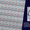 A grid of vintage Camp Fire Girls 4-cent stamps forms the backdrop for a larger stamp on the cover of "First Class" from Schiffer Publishing, Ltd., with text below highlighting the Camp Fire Girls' history and the stamp’s significance.